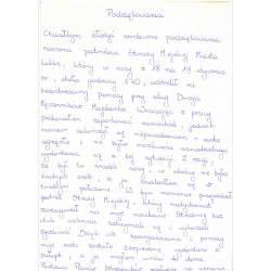 Podziękowania dla funkcjonariuszy